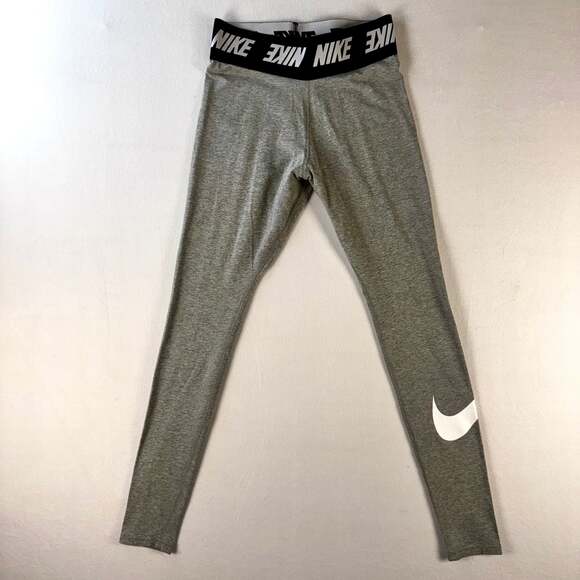 Nike Women's Gray Heather Leggings - Picture 1 of 9